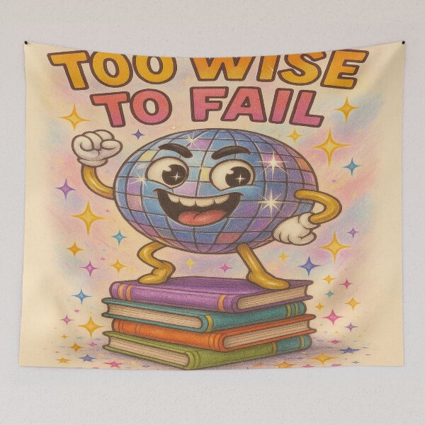 Item preview, Too Wise to Fail – Sparkling Wisdom on a Stack of Books designed and sold by Neovibe Print.