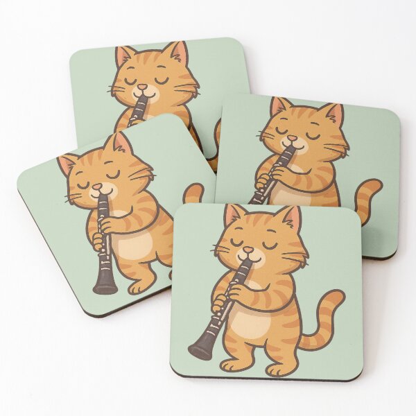 Item preview, Ginger Cat Playing Clarinet  designed and sold by Brontox.