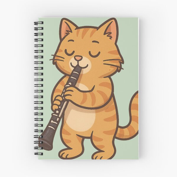 Item preview, Ginger Cat Playing Clarinet  designed and sold by Brontox.