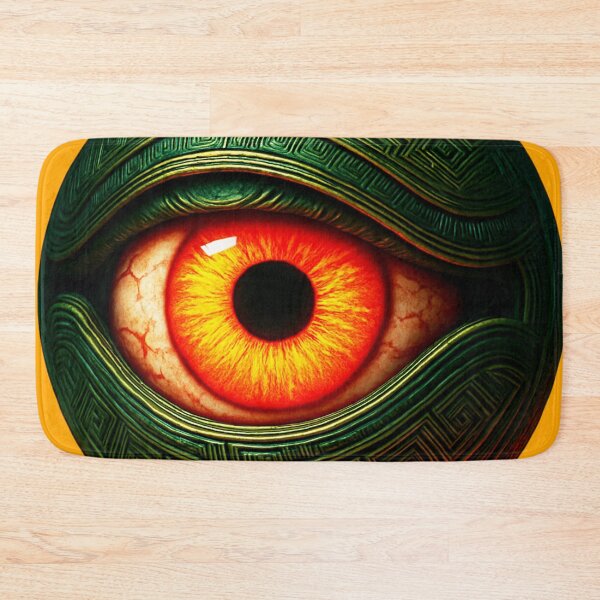 Item preview, Orange & Green Cyborg Cyber Eyeball Cybernetic Biomechanical Evil Eye designed and sold by hauntedtees.