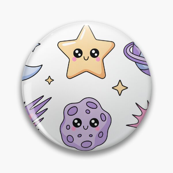 Item preview, Kawaii Space Celestial Bodies with Cute Faces designed and sold by InkInduldge.