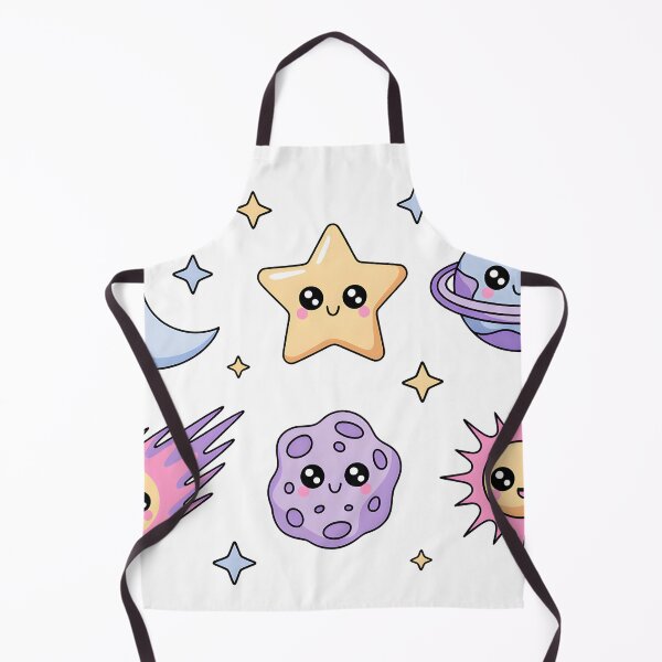 Item preview, Kawaii Space Celestial Bodies with Cute Faces designed and sold by InkInduldge.