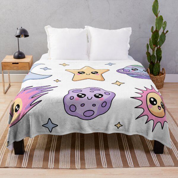 Item preview, Kawaii Space Celestial Bodies with Cute Faces designed and sold by InkInduldge.
