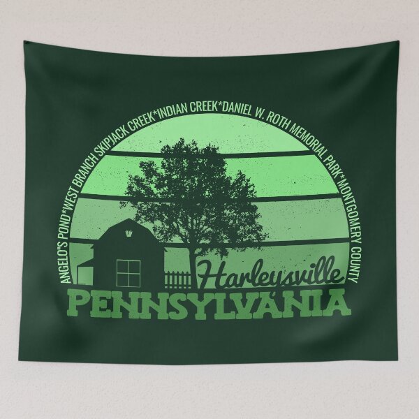 Item preview, Harleysville Pennsylvania Sunset Retro Vintage Local Pride Logo designed and sold by CRHPOD20.