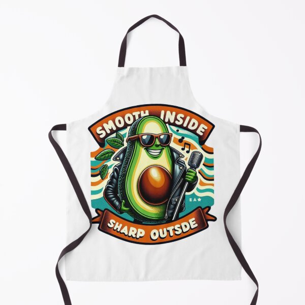 Item preview, Cool Avocado Art – Smooth Inside Sharp Outside Retro Design designed and sold by JenniferCreaArte .