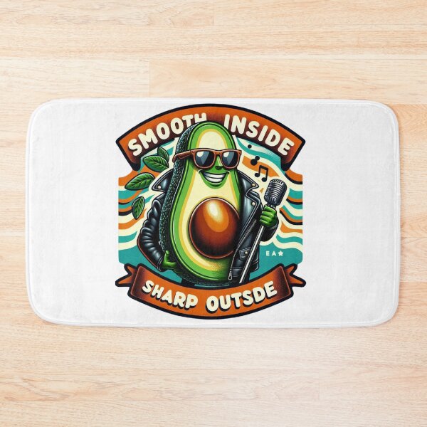 Item preview, Cool Avocado Art – Smooth Inside Sharp Outside Retro Design designed and sold by JenniferCreaArte .