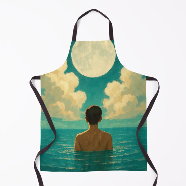 Item preview, Moonlit Stillness: A Surreal Moment in Turquoise Waters designed and sold by PaintedPixels01.