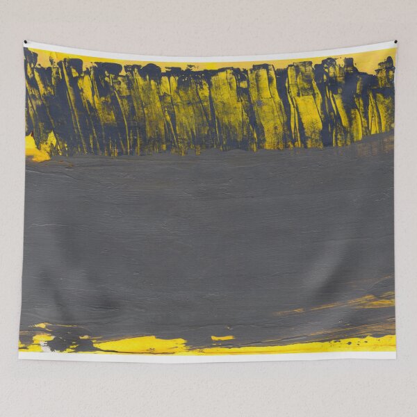 Item preview, Yellow Grey Modern Abstract Contemporary Bold Bright Painting Original Texture Art Artwork  designed and sold by pngrktes-art.