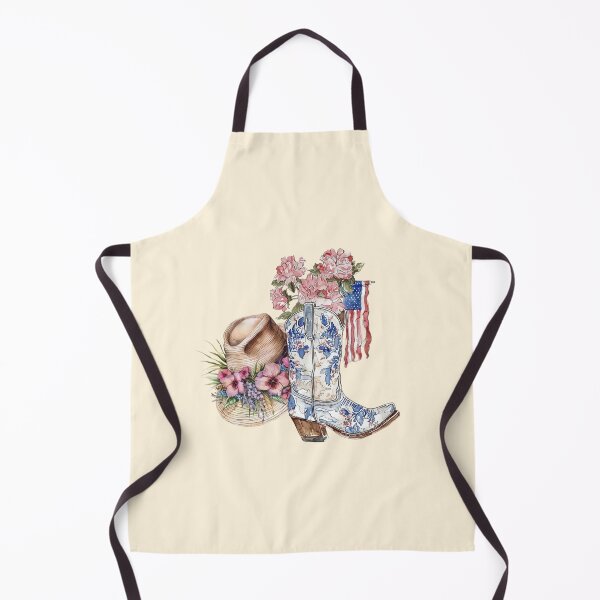 Artikelvorschau, Geblümter Westernstiefel, Hut und amerikanische Flagge entworfen und verkauft von binspired2shop.