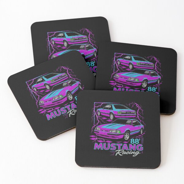 Item preview, 1988 Mustang Foxbody Retro Racing Neon Vibes designed and sold by TheArtOfCar.