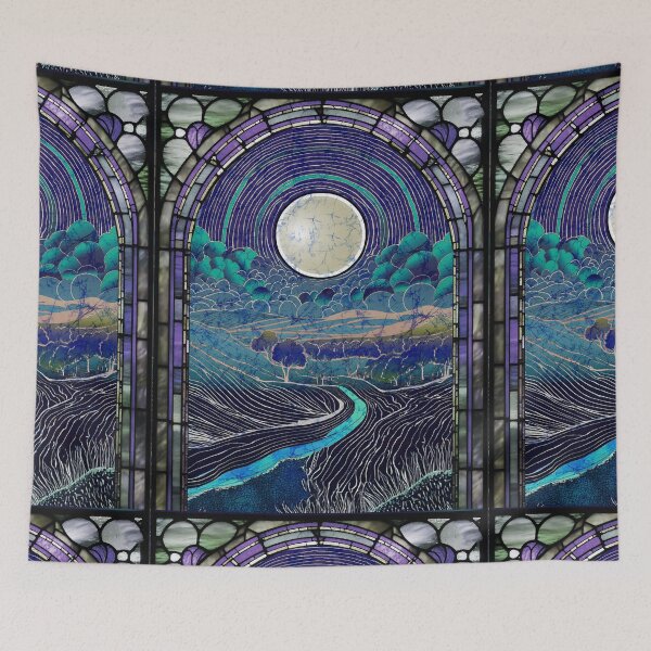 Item preview, Batik Forest Full Moon Cathedral designed and sold by AuroraXGreen.