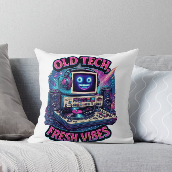 Item preview, Retro Computer DJ – Old Tech Fresh Vibes Neon Music Art designed and sold by JenniferCreaArte .