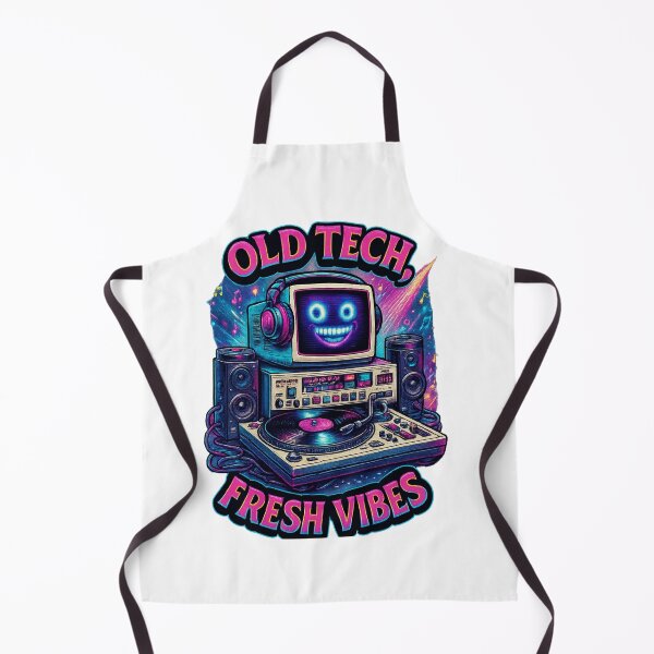 Item preview, Retro Computer DJ – Old Tech Fresh Vibes Neon Music Art designed and sold by JenniferCreaArte .