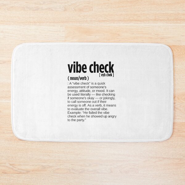 Artikelvorschau, Definition des Vibe-Checks. entworfen und verkauft von JustiesDesigns.