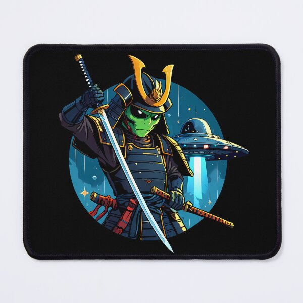 Item preview, Alien Samurai UFO Japanese Vintage designed and sold by Funny Vintage Stickers And T-Shirts.