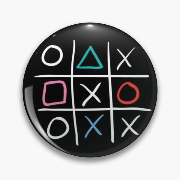Item preview, handmade drawing of classic game tik-tac-toe with shapes designed and sold by NivyasArtistry.