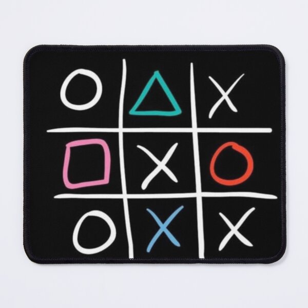 Item preview, handmade drawing of classic game tik-tac-toe with shapes designed and sold by NivyasArtistry.