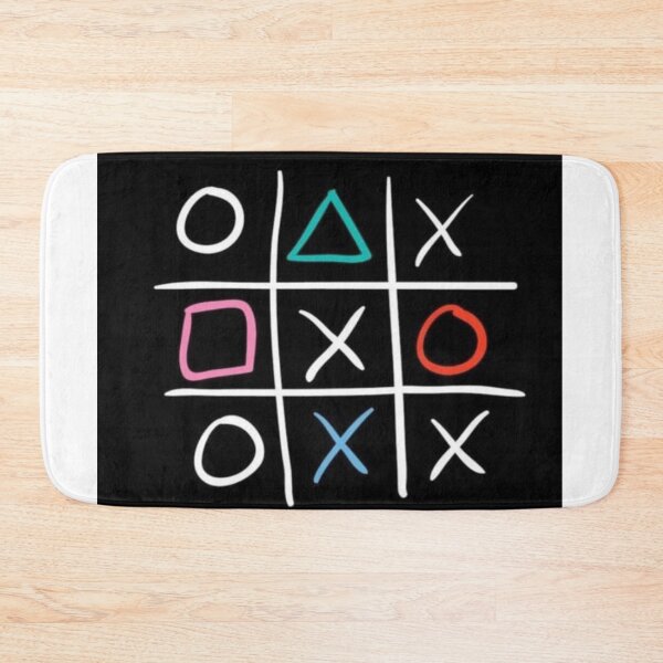 Item preview, handmade drawing of classic game tik-tac-toe with shapes designed and sold by NivyasArtistry.