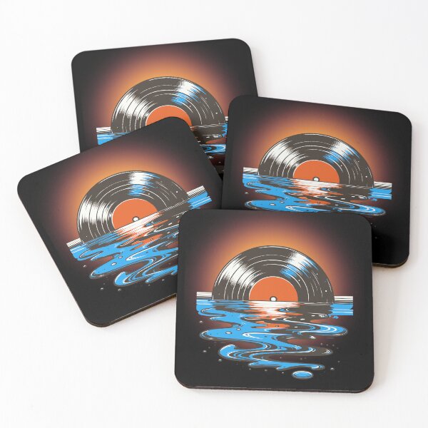 Item preview, Retro Vinyl Record Album Sinking In The Water At Sunset designed and sold by BeansHotTees.