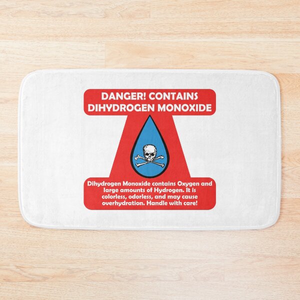 Item preview, Dihydrogen Monoxide Warning With Water Drop Skull designed and sold by TheRainFamily.