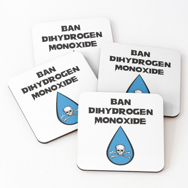 Item preview, Ban Dihydrogen Monoxide With Water Drop Skull And Crossbones designed and sold by TheRainFamily.