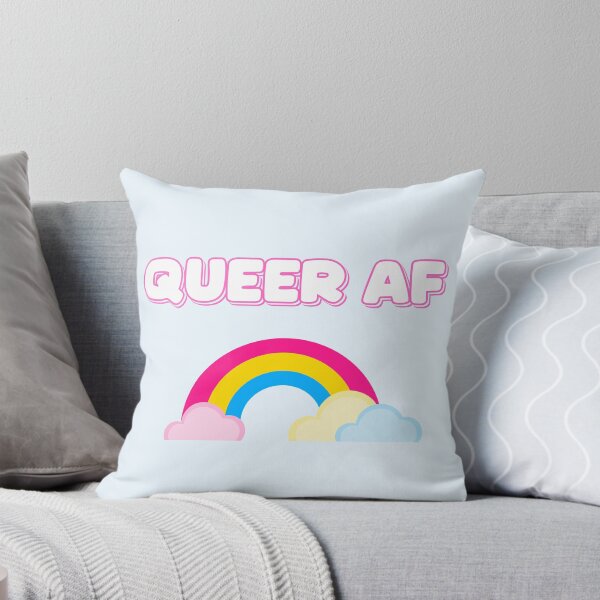 Aperçu de l'œuvre Pansexuel et queer AF créée et vendue par Bad Wolf Works.