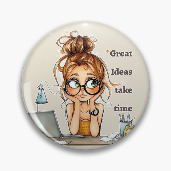 Item preview, Great Ideas Take Time - Girl Boss designed and sold by binspired2shop.