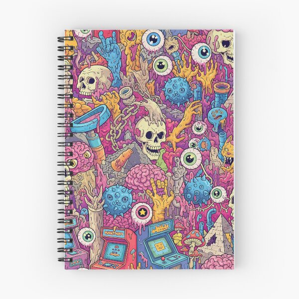Item preview, Vibrant Melting Skull Arcade Pattern designed and sold by tretyakov.