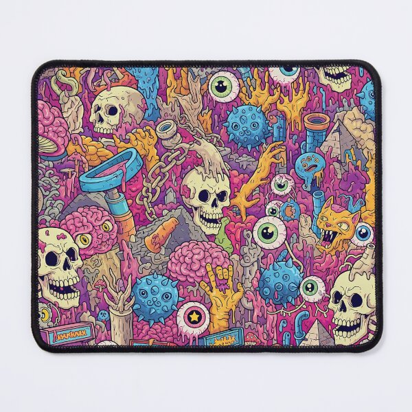 Item preview, Vibrant Melting Skull Arcade Pattern designed and sold by tretyakov.