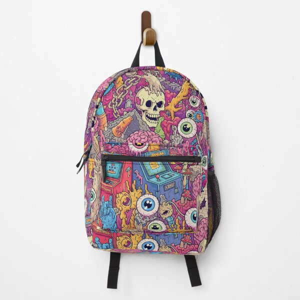 Item preview, Vibrant Melting Skull Arcade Pattern designed and sold by tretyakov.