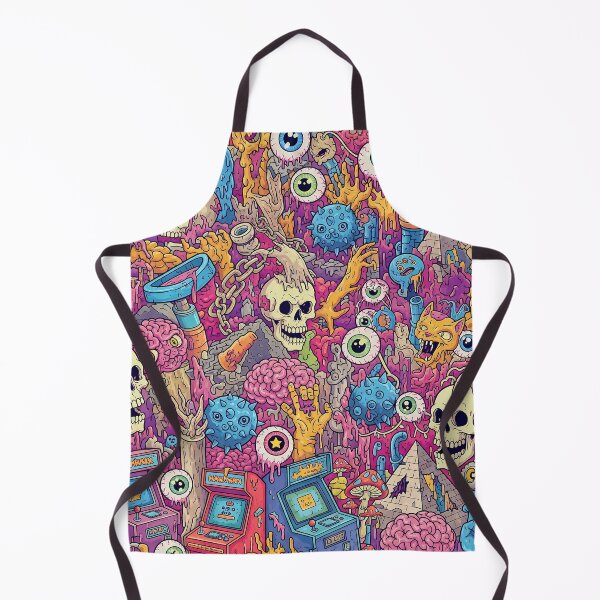 Item preview, Vibrant Melting Skull Arcade Pattern designed and sold by tretyakov.