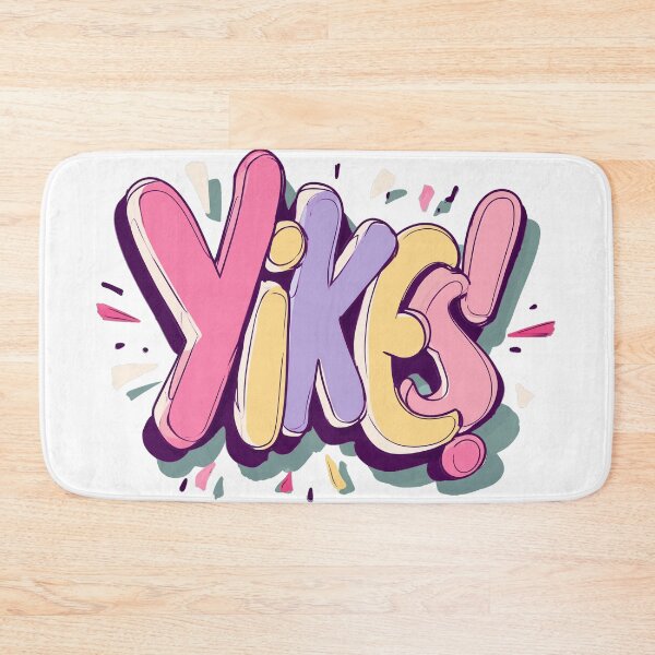 Item preview, Yikes! Bold Pastel Text Design – Funny Pop Bubble Letter Artwork designed and sold by chi3-jp.