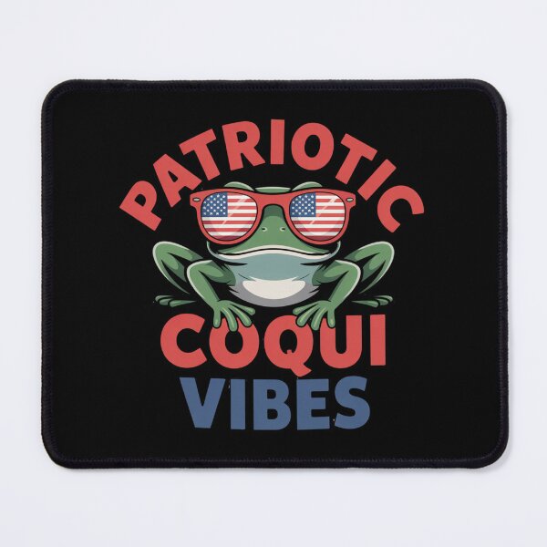 Item preview, Unstoppable Patriotic Coqui USA Flag Art, Fierce Puerto Rican Frog Power, Boricua Freedom Warrior Design, Hardcore Island Pride, Bold Red White Blue Tropical Vibes designed and sold by Nzgiftsandmore.