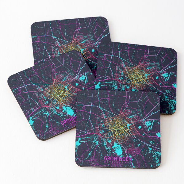 Item preview, Groningen City Map of the Netherlands - Neon designed and sold by deMAP.
