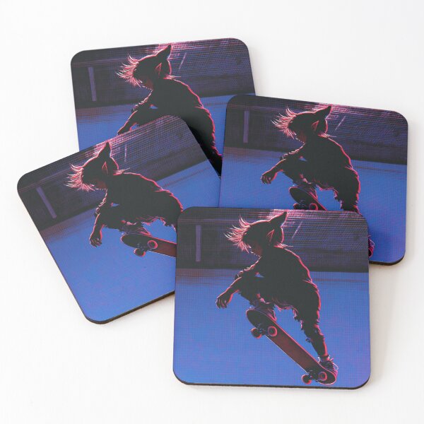 Item preview, Surreal Anime Elf boy in the air on a Skateboard designed and sold by V-Fantasy.