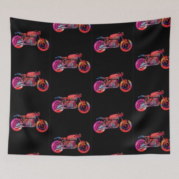 Item preview, handmade colorful drawing of custom bike art designed and sold by NivyasArtistry.