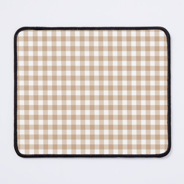 Item preview, Gingham Plaid Checkered Cottage Pattern in Neutral Light Tan and White designed and sold by kierkegaard.