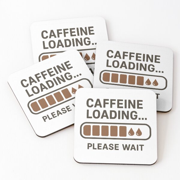 Item preview, Caffeine Loading – Funny Coffee Progress Bar Design designed and sold by thesnakeater.