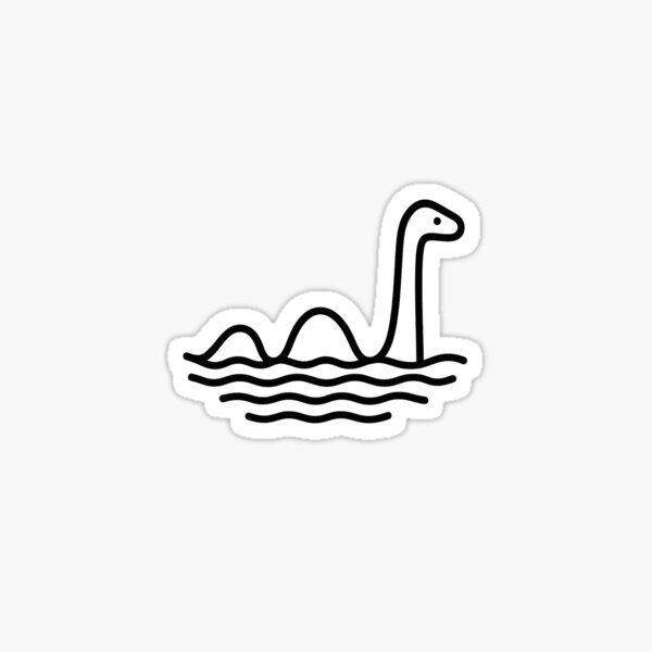 Item preview, Minimalist Loch Ness Monster Line Art designed and sold by Mystikos.