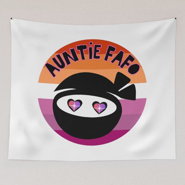 Item preview, Auntie FAFO Lesbian Pride Ninja Design designed and sold by dickensign.