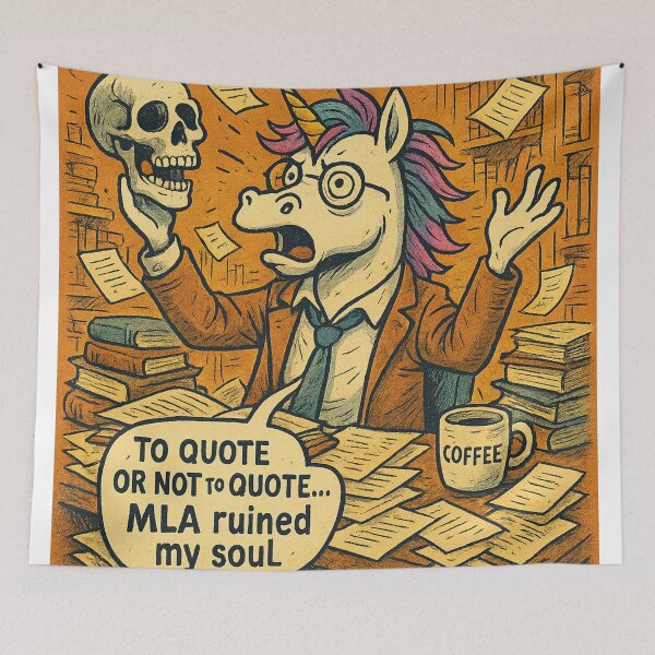 Item preview, Unicorn Academic Breakdown – MLA Ruined My Soul designed and sold by Asbiell.