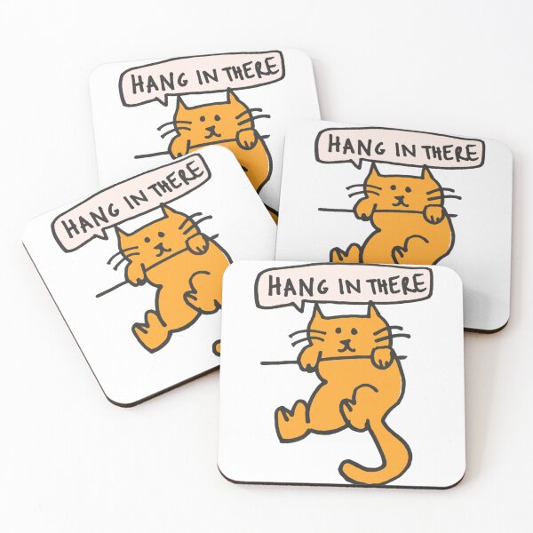 Item preview, Hang in there cat sticker drawing designed and sold by ha11e11.