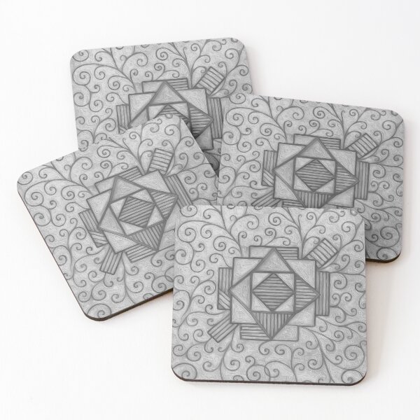 Item preview, Geometric vs Organic Etching B&W 1 designed and sold by BloomingbySJ.