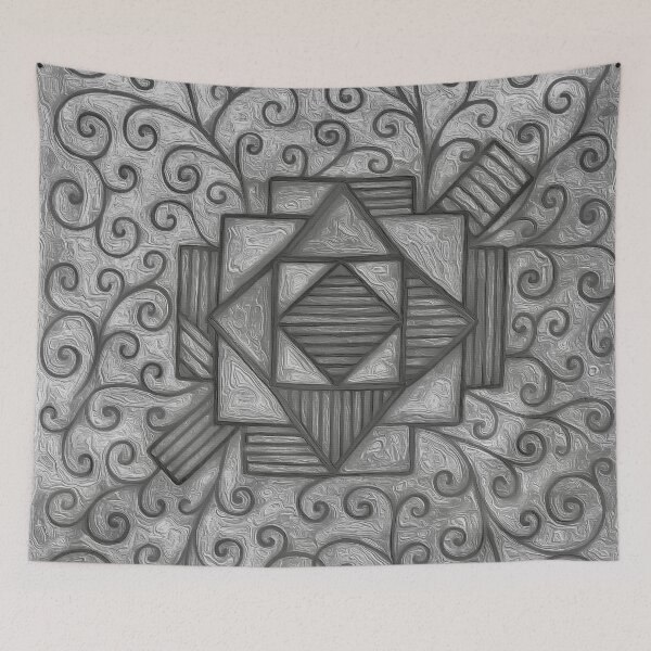 Item preview, Geometric vs Organic Etching B&W 2 designed and sold by BloomingbySJ.