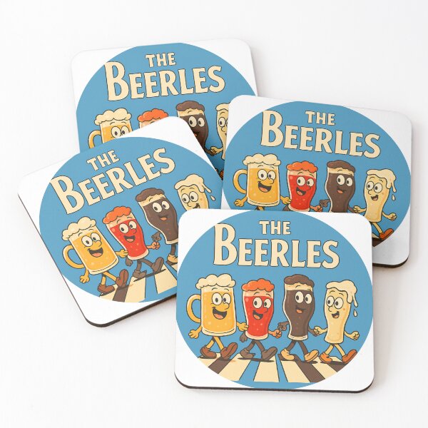 Artikelvorschau, The BEERLes: Bierspaziergang – Abbey Hops Parodie Illustration entworfen und verkauft von Arte Cartoon From TagTeam Group.