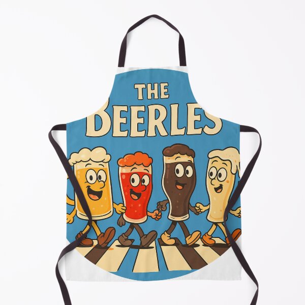 Artikelvorschau, The BEERLes: Bierspaziergang – Abbey Hops Parodie Illustration entworfen und verkauft von Arte Cartoon From TagTeam Group.