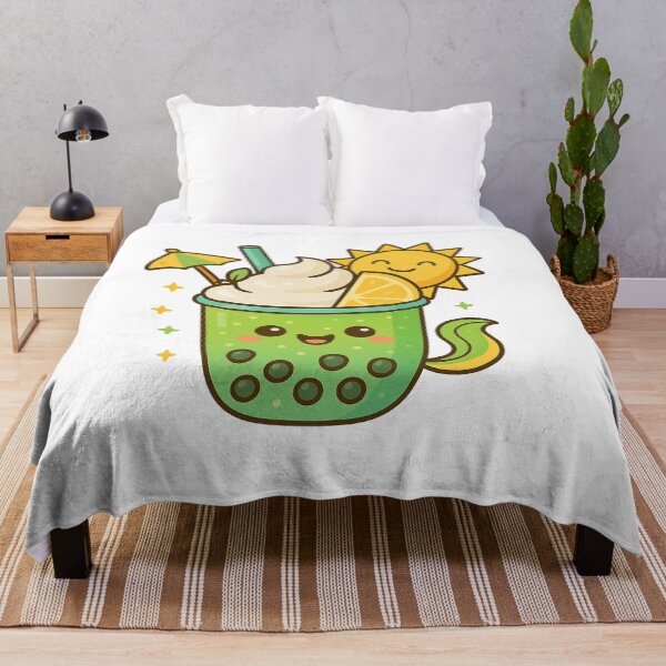Item preview, Kawaii Lemon Lime Boba Tea – Cute Summer Citrus Drink designed and sold by Asbiell.