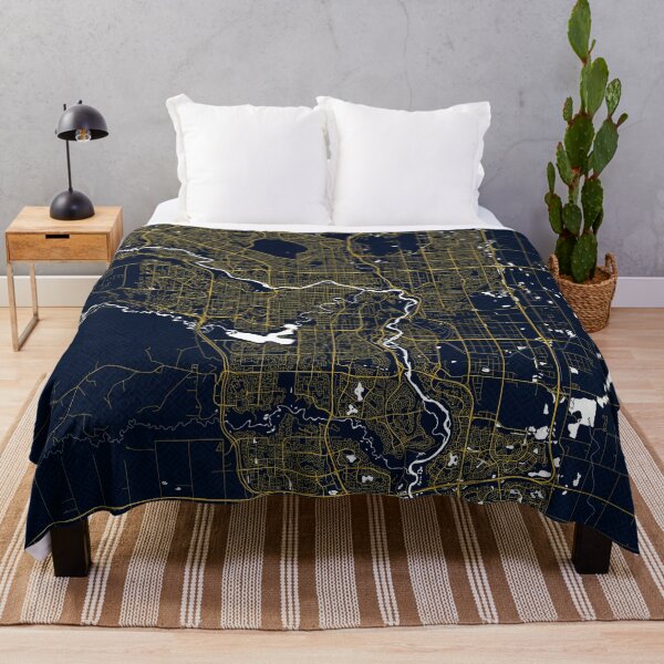 Item preview, Calgary City Map of Canada - Gold Art Deco designed and sold by deMAP.