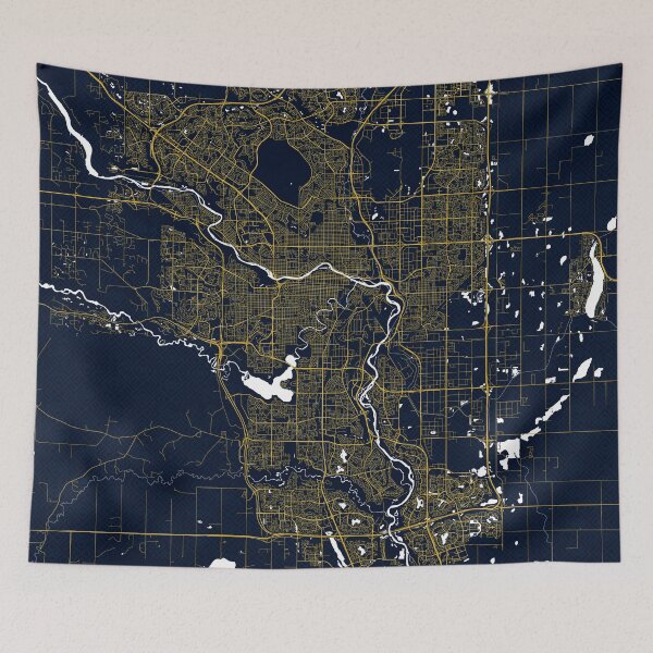 Item preview, Calgary City Map of Canada - Gold Art Deco designed and sold by deMAP.