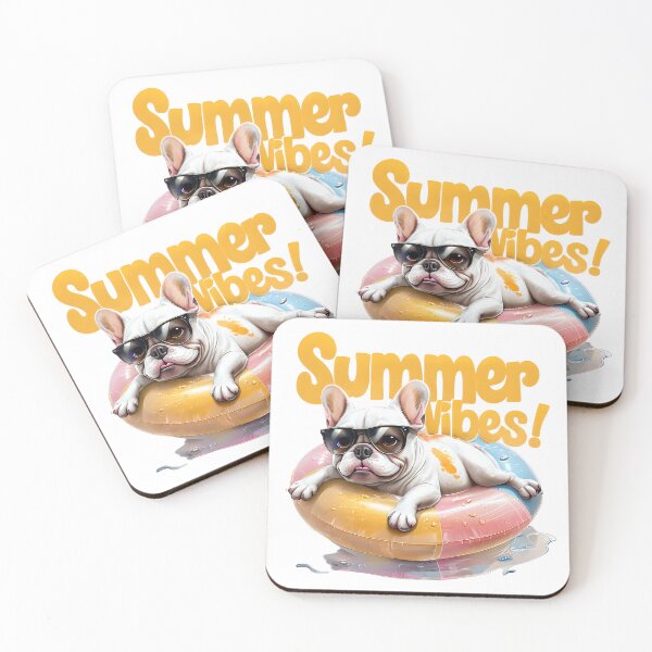 Item preview, Summer Vibes Frenchie - Poolside Relax designed and sold by ArtisticDesignsbyLinda.